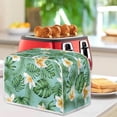 thumbnail image 3 of Yuyamidu Tropical Leaf Toaster Cover 4 Slice Wide Slot Breadmaker Cover Anti Splash Kitchen Small Appliance Cover Frangipani Microwave Toaster Oven Grill Cover with Handle, 3 of 7
