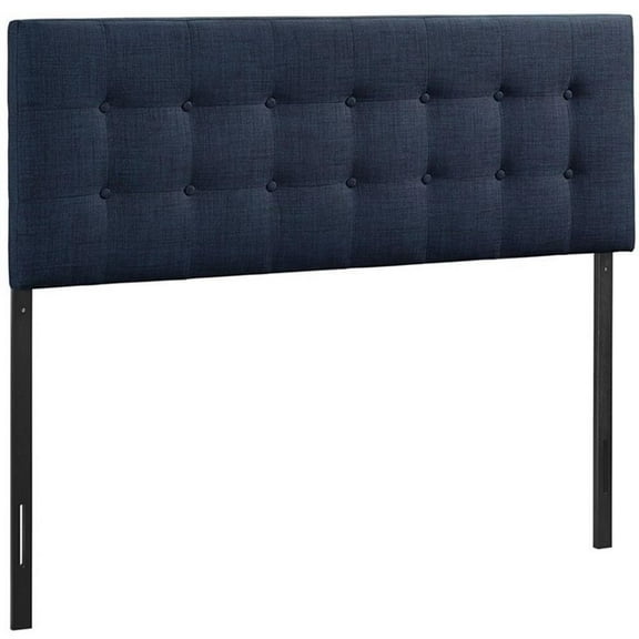 Upholstered Full Panel Headboard in Navy