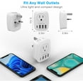 thumbnail image 4 of 2-Pack UK Ireland Travel Plug Adapter, Type G Plug Adapter with 2 Outlets, 3 USB Ports and 1 USB-C,, 4 of 5