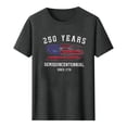 thumbnail image 4 of 250 Anniversary Patriotic Graphic T Shirt Print Short Sleeve Independence Day 250Th Mens Graphic Tees Grey M, 4 of 6