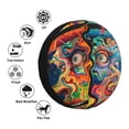 thumbnail image 4 of Naloa Psychedelic Faces Colorful PVC Leather Spare Tire Wheel Cover Spare Tire Cover, for Car Truck SUV Camper Trailer Universal Fit(14-17in)-15 inch, 4 of 6