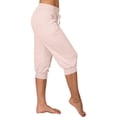 thumbnail image 7 of Women's Sweatpants Capri Pants Workout Exercise Cropped Joggers Running Drawstring Lounge Pants Side Pockets Ladies Comfy Plus Size 2026 Trendy Outfits Lightweight Cute Fashion Dressy Clothes Pink, 7 of 7