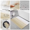 thumbnail image 6 of Beige White Stripes Bath Mat 3 Piece Bathroom Rug Set, Farmhouse Modern Gradient Lines Non Slip Bath Rug Contour Mat and Toilet Lid Cover, Absorbent Shower Mats Soft Bath Rugs and Mats Sets, 6 of 8