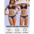 thumbnail image 5 of GaaiKei Cotton Underwear Womens Stretch Breathable Briefs Ladies Mid Rise Full Coverage Panties 6 Pack (Size 5), 5 of 6