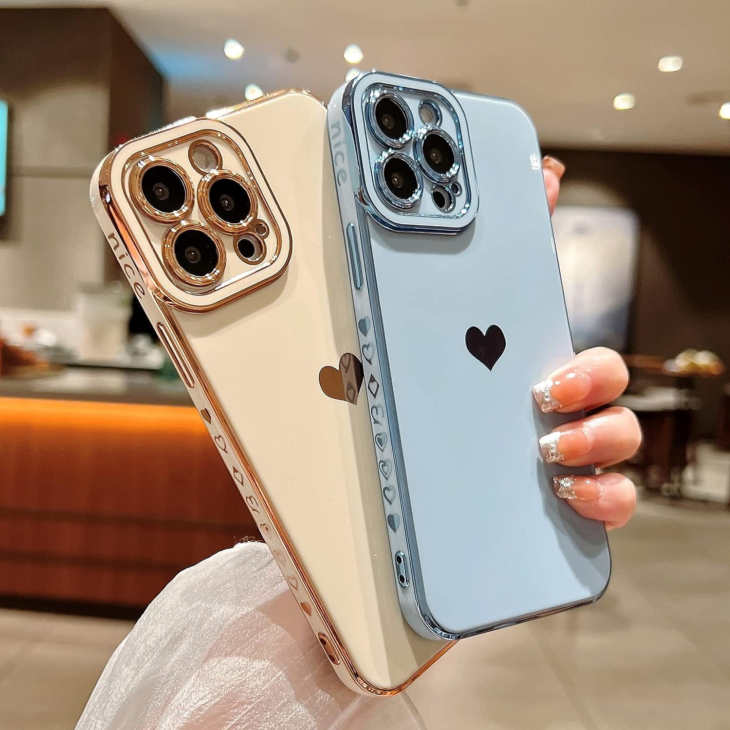 Design for iPhone 13 Pro Max 5g 6.7” Phone Case,Luxury Gold