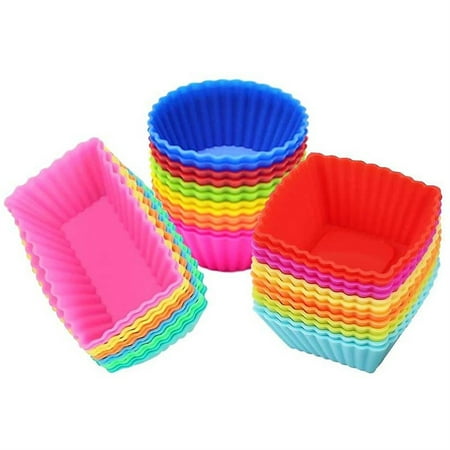 

Reusable Silicone Baking Cups And Cupcake Liners Non-stick Cake Molds