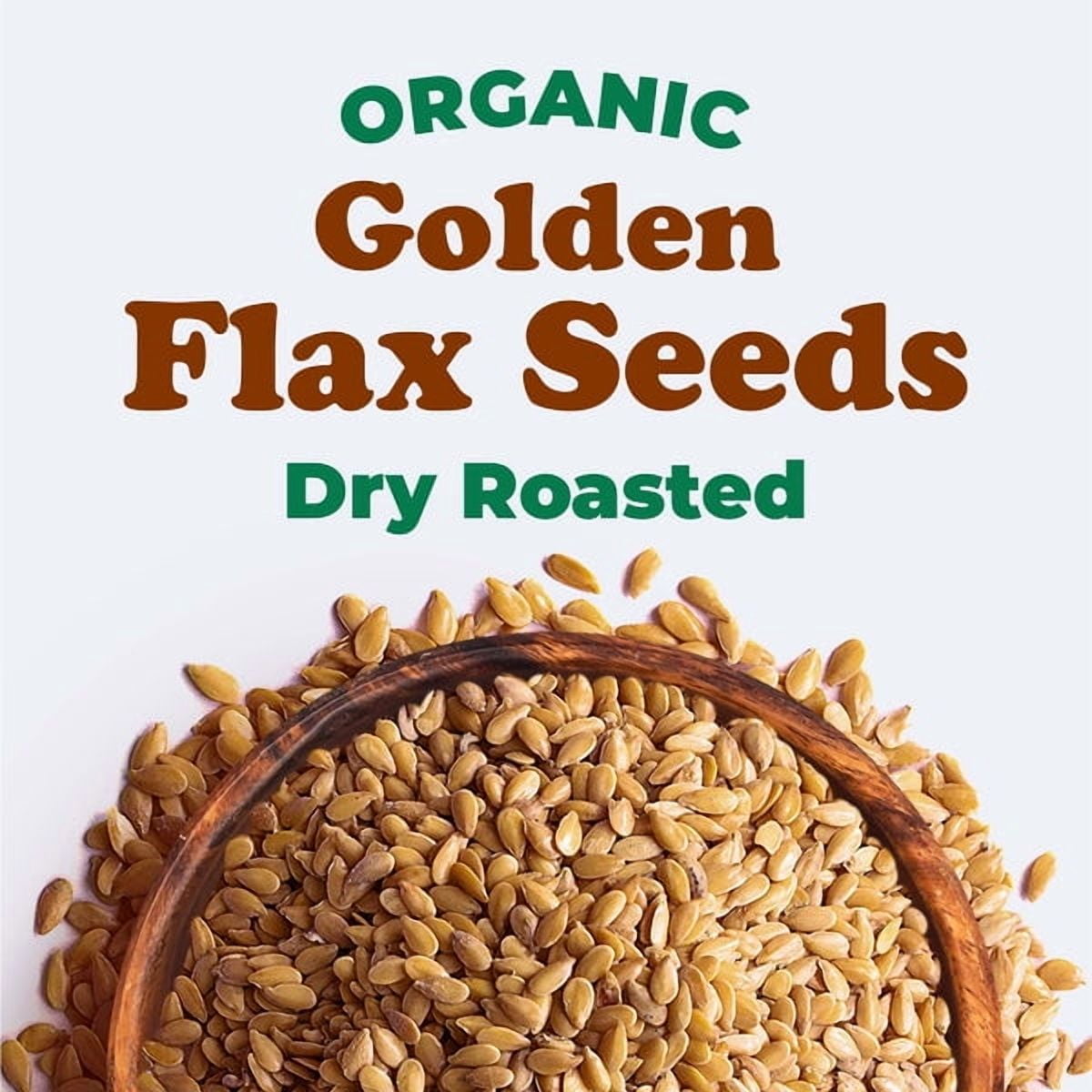 Organic Dry Roasted Whole Golden Flax Seeds, 5 Pounds – Vegan, Kosher, Bulk – by Food to Live