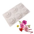 thumbnail image 2 of Molde de silicona para tarta de fondant de mousse de rosa de 6 piezas Molde para hornear postres franceses Molde para hornear jabón, 2 of 6
