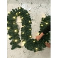 thumbnail image 7 of 9FT Lighted Christmas Green Garland with 40 Count Clear String Lights, Pre-lit Long Artificial Greenery Garlands, Plug in Holiday Decorative Lights, 7 of 7