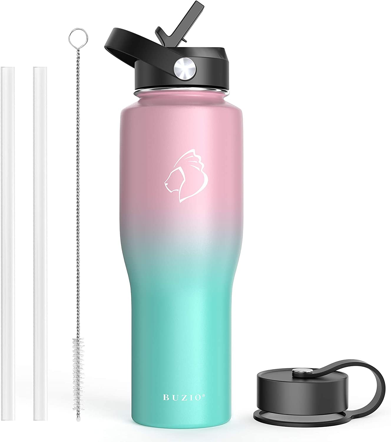 BUZIO 32 Oz Stainless Steel Vacuum Insulated Water Bottle, Tumbler