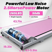 FYC Walking Pad Treadmill with Incline, 4 in 1 Under Desk Walk Treadmill for Home Office, Pink