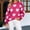 Hot Pink, variant on Gamivast Heart Graphic Crewneck Sweater for Women Knit Long Sleeve Pullover Top with Ribbed Cuffs and Hem Relaxed Fit for Casual Holiday Party Lounge Travel Fall and Winter Hot Pink XXL