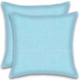 thumbnail image 1 of Herringbone Stripe Cotton Cushions Set of 2 Poly Filled With Zipper Machine Washable, 1 of 4