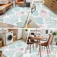 thumbnail image 6 of Ocean Life Texture Washable Area Rugs 4'x6', Watercolor Coral Shell Starfish Low Pile Throw Living Room Rug Non-Slip Sturdy Edge Binding Carpet for Indoor Entryway Bedside Kitchen, 6 of 9