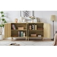 2 Tier Rattan Storage Modern Storage Organizer with Rattan