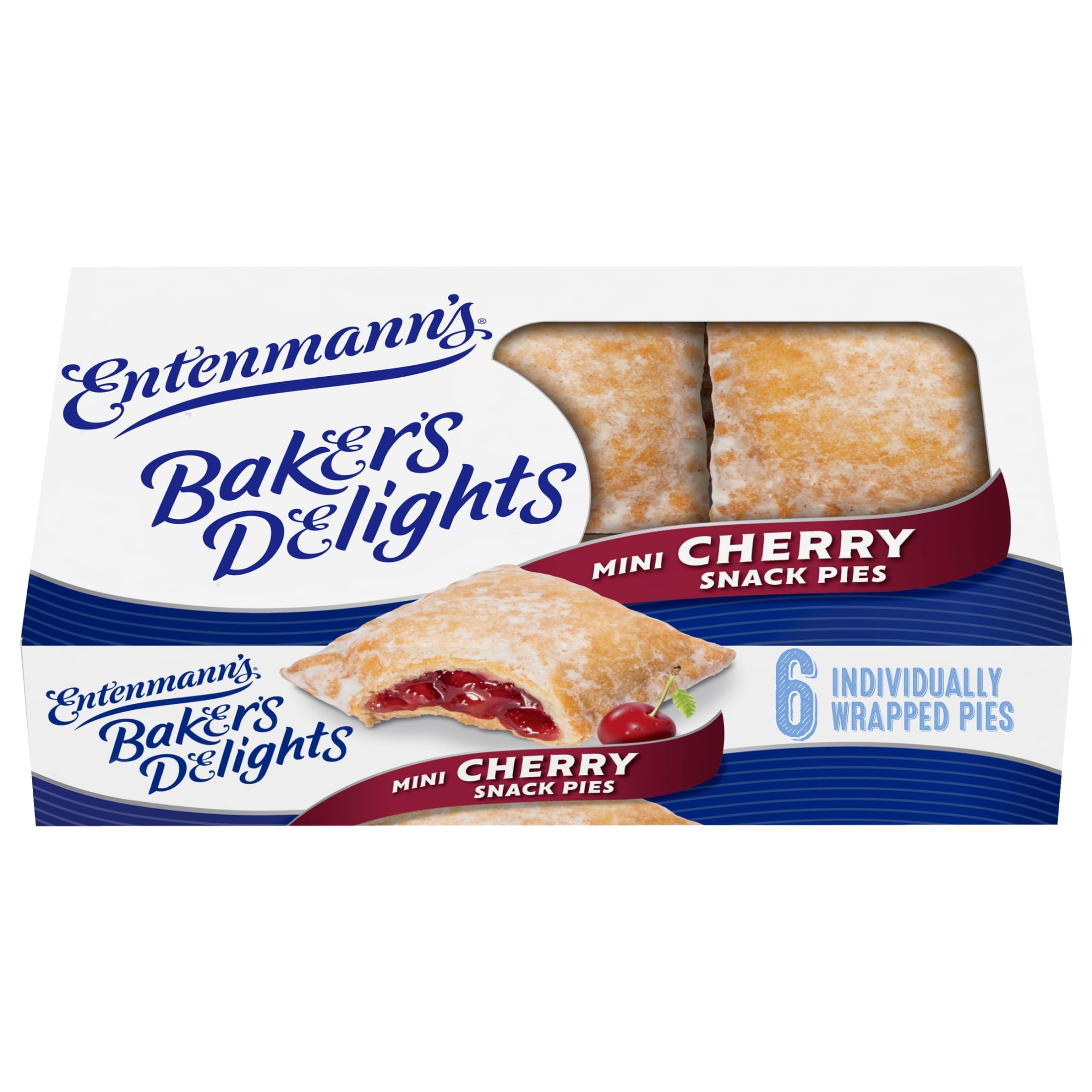 Entenmann's Baker's Delights Cherry Snack Pies, 6 packs, Soft Mini Snack Cakes, 12 oz Box (2 Pack) Offer from Winrock Store
