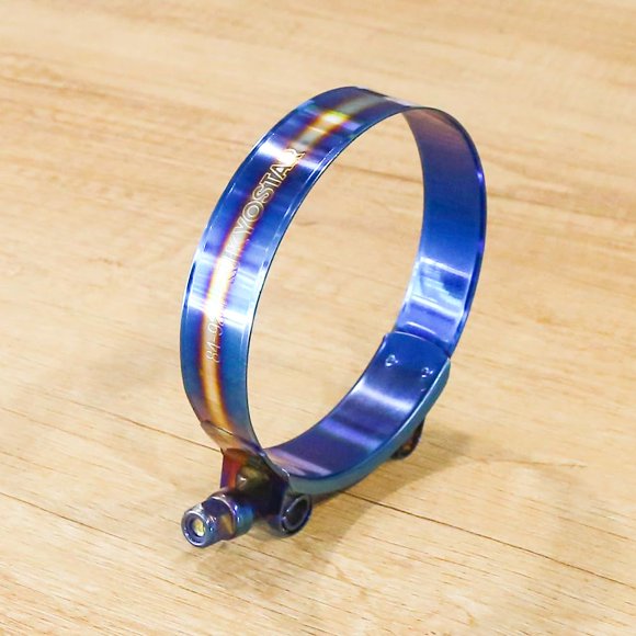 Kyostar Pince de Tuyau T-Bolt 2.75 Pouces Réglable en Acier Inoxydable Bleu Titane Pince Diamètre Ranger pour 2.75 Pouces?72-80mm?