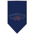 thumbnail image 3 of Classic American Rhinestone Bandana Navy Blue Small, 3 of 3