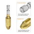 thumbnail image 3 of Unique Bargains #3 1/4' Hex Shank Titanium Coated High Speed Steel Damaged Screw Extractor 2 Pack, 3 of 5