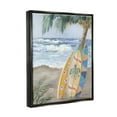 thumbnail image 3 of Stupell Fun Summer Surfboards Leaning Palm Tree Landscape Painting Black Floater Framed Art Print Wall Art, 3 of 6