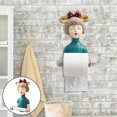 thumbnail image 4 of Cute Girl Portar de Papel Higiénico, Figurita de Resina Soporte de Papel Higiénico Montaje en Pared, Organizador de Almacenamiento de Pañuelos P Soledad Portarrollos de papel higiénico, 4 of 9