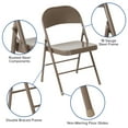 thumbnail image 4 of Flash Furniture Hercules Series Adult Size Double Braced Metal Folding Chairs, Set of 4, Beige, 4 of 14