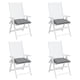 thumbnail image 3 of Juego de cojines para silla Benzara, 40 x 40 cm, gris, resistente al agua, 4 unidades, 3 of 5