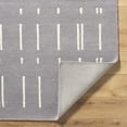 thumbnail image 3 of Hauteloom Charan Wool Living Room, Bedroom Area Rug - Contemporary - Slate Gray, Ivory - 8' x 10', 3 of 6