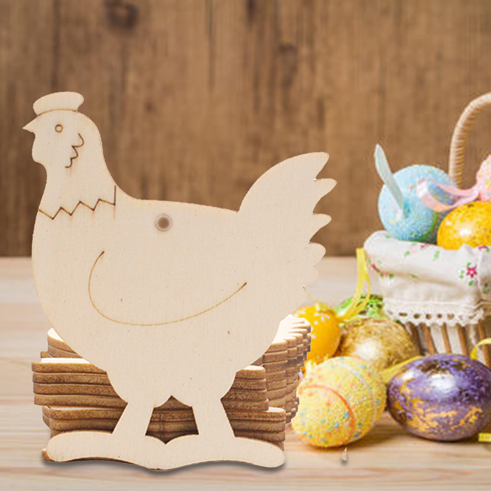 Wooden Chicken Easter Hanging Decoration 