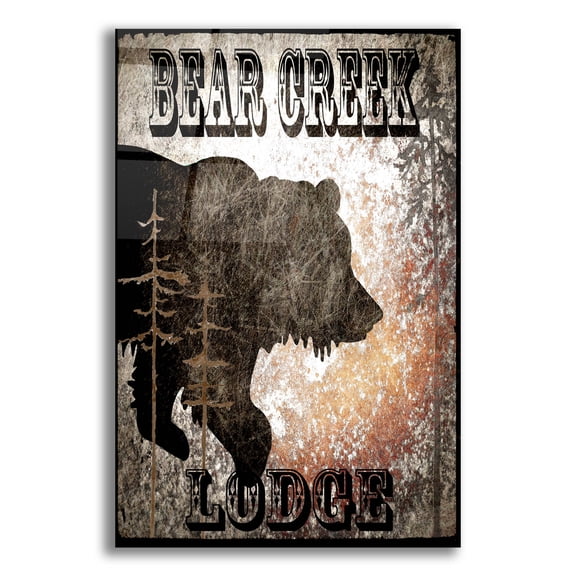 Epic Art 'Lodge Bear Creek Lodge' by Lightbox Journal, Acrylic Glass Wall Art, 12"x16"