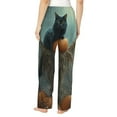 thumbnail image 2 of Halloween Pajama Pants Women, Halloween Pumpkin Black Cat B Halloween Costumes Sweatpants Soft Sleep Lounge Pants, Casual PJ Bottoms Pants with Pockets, 2 of 7
