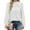 White, variant on Long Sleeve Shirts for Women Mock Neck Tops Pleated Front Blouses Dressy Casual Fall Fashion Clothes