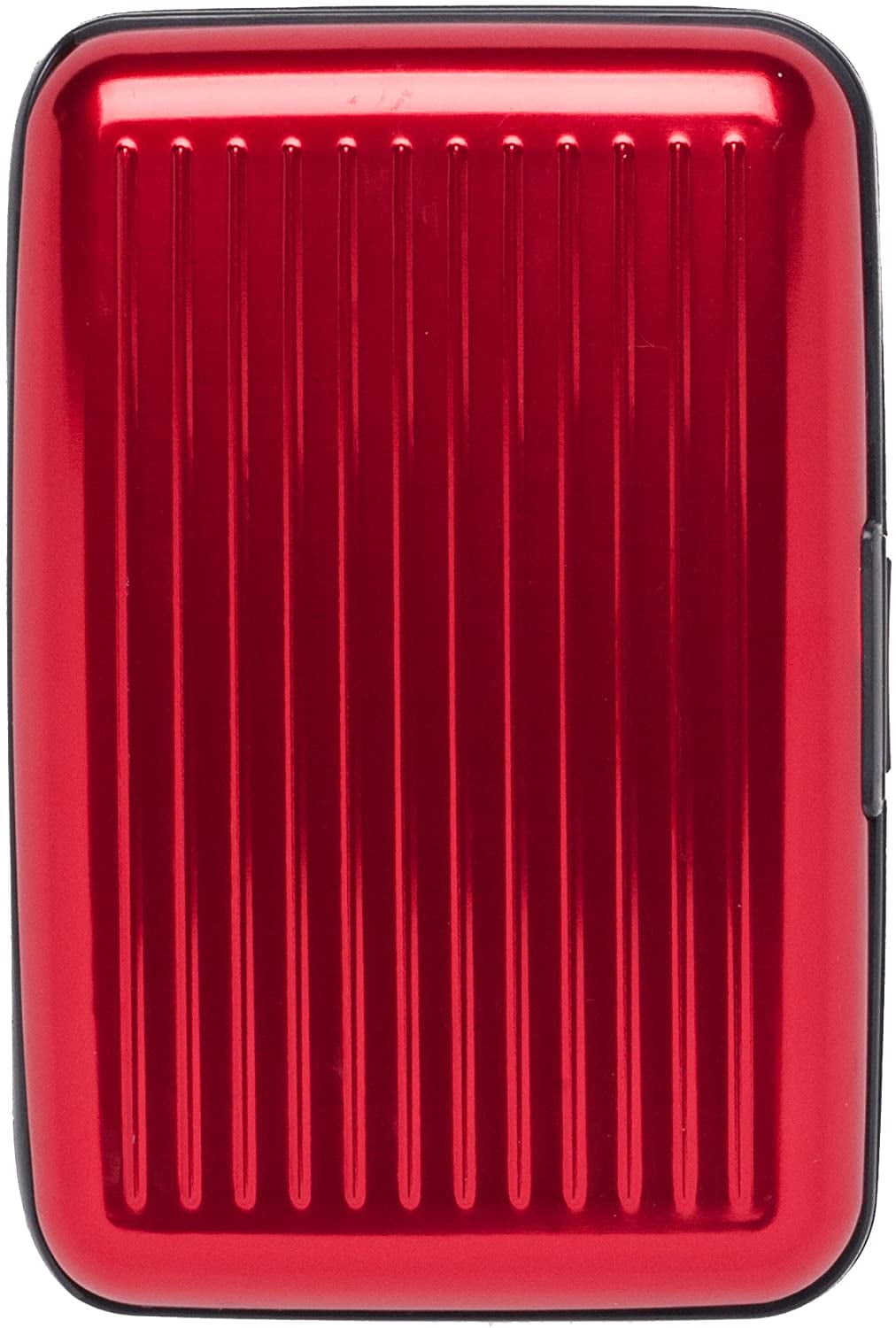 Slim Design Fits in Front Pocket Monarque Red Solid Armored Wallet Credit Card Case with RFID Data Theft Protection 