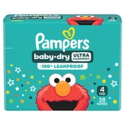 Pampers Baby Dry Diapers Size 4, 28 Count (Select for More Options)