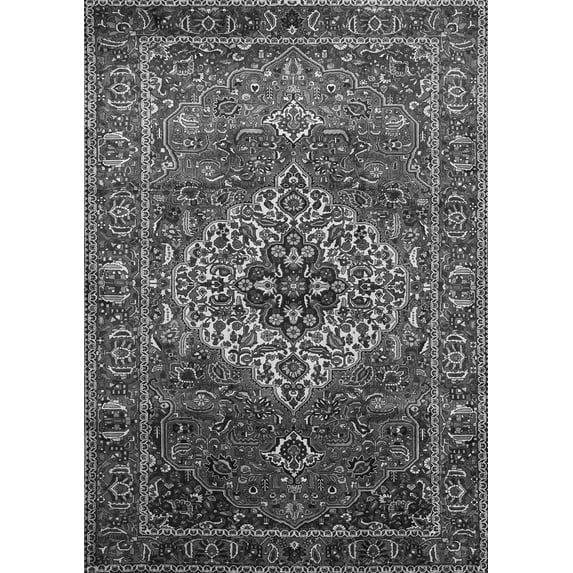 Ahgly Company Indoor Rectangle Persian Gray Traditional Area Rugs, 8' x 10'