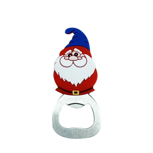 Bottle Openers Christmas Decoration Beer Bottle Opener Cartoons Pattern Wine Opener Stainless Steel Household Bottle Opener Magnetic Refrigerator Stickers