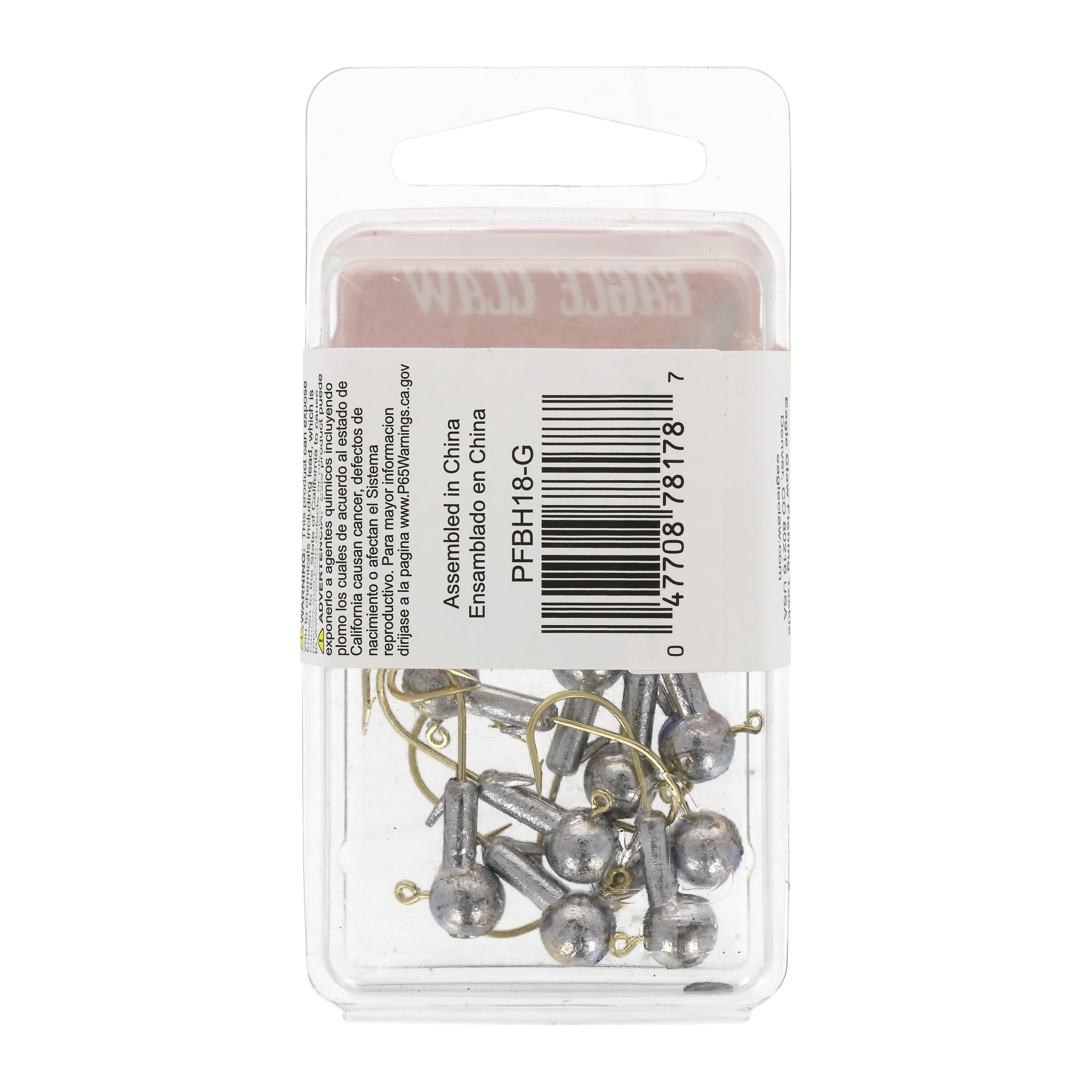 Eagle Claw Ball Head Jig, Gold Hook, 1/8 oz., 10 Count