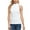 Single Pack - White, variant on CARCOS Women's Sleeveless High Turtleneck Fitted Tank Top (S-XL)