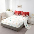 thumbnail image 5 of Homewish Teens Xmas Tree Snowflakes Bedding Comforter Set 7pcs,Merry Christmas Queen Bedding Sets Super Cozy,Happy New Year Queen Sheet Sets,Breathable Home Decor,Reversible, 5 of 8