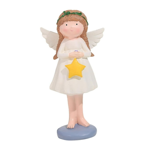 Figura de ángel para decoración de mesa, altura 15,5 cm, manualidades para el hogar. Estilo B