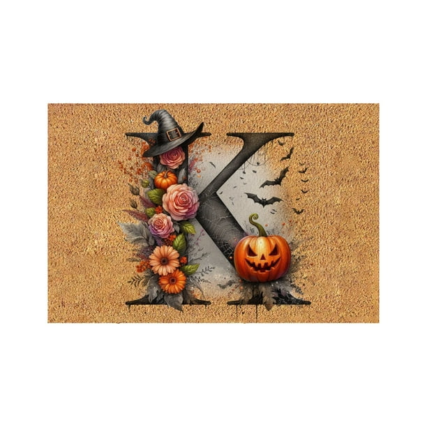 Cojines para pies Felpudo de Halloween para entrada de casa Felpudo de entrada Puerta de entrada Resistente a la suciedad Evita resbalones Felpudo decorativo para suelo La alfombra