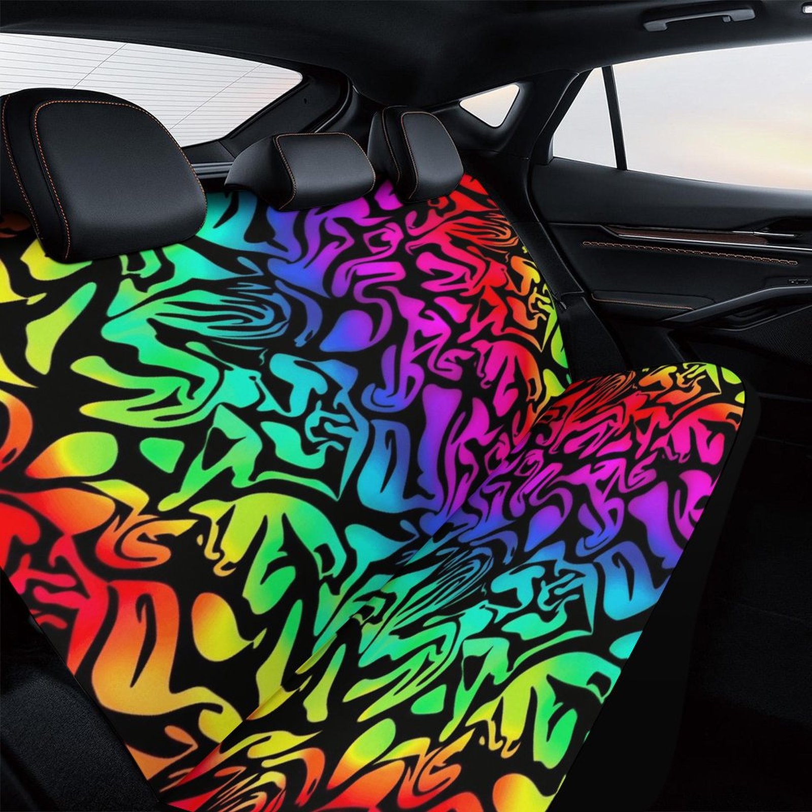 Animal Print Patterns Print Car Accessories Car Rear Seat Covers Fashion Auto Back Seat Protector Decoration Universal Auto Interior