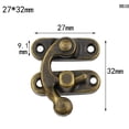 thumbnail image 4 of BESTYASH 30Pcs Rectangular Hasp Heavy Duty Latch Lock for Packing Case Use, 4 of 7