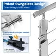 thumbnail image 3 of [Patente] Muzata 10 Pares De Kit De Barandilla De Cable Invisible Sin Estampación De 1/8 "" Accesorios Sin Estampación, Tensor Y Terminal Oculto Para Poste De Metal De 2""X2"" Sistema De Barandilla De, 3 of 5