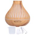 thumbnail image 1 of Humidificador de 400 ml con luz LED de 7 colores para el hogar y la oficina, enchufe de EE. UU., difusor de aceite de grano de madera de 100-240 V, 1 of 8