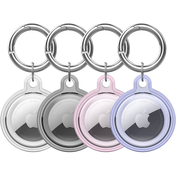 Air Tags-4 Pack Apple Airtag Holder for Luggage Waterproof Airtags 4 Pack Tracker Keychain