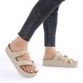 thumbnail image 2 of Comwarm-Sandalias de plataforma para mujer, zuecos de plantilla EVA con soporte de arco, zapatillas de hebilla ajustable, toboganes de playa al aire libre qym unisex, 2 of 2
