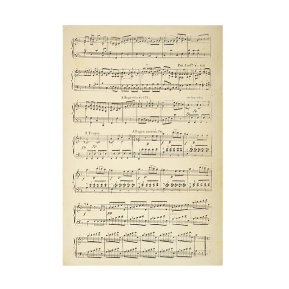 Trademark Fine Art 'Musical Notes II' Canvas Art by Wild Apple Portfolio