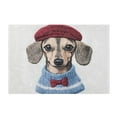 thumbnail image 7 of Yayeee Bath Rug for Bathroom Floor Non Slip Rectangle Fluffy Soft Absorbent Mat, 16"x24", Gray Cute Dog Artist, 7 of 7