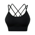 thumbnail image 2 of Women's Bra Backless Sport Chest Padded Strapless Cropped Yoga Workout Fitness Spring Summer Casual Basic Soft Fashion Cute Daily Underwear, 2 of 5